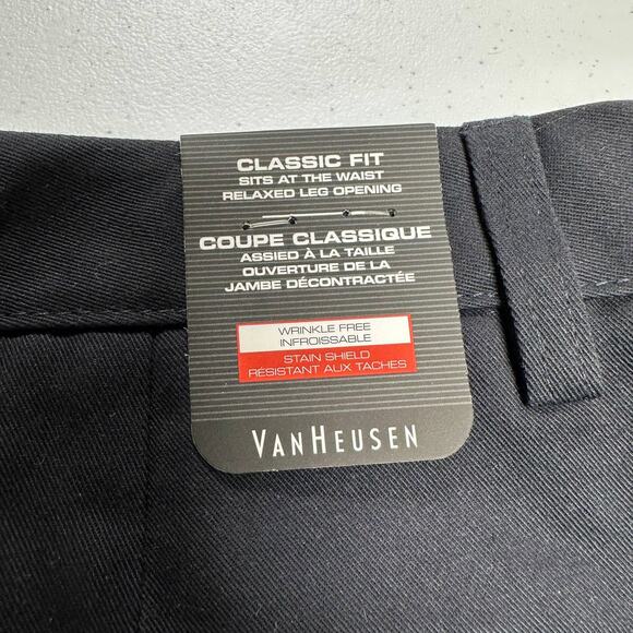 Van Heusen NWT Men's Classic Fit Wrinkle Free No Iron 34 x 34 Dress Pants - Picture 3 of 7